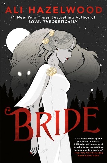 Book cover art for Bride by Ali Hazelwood. Favorite book, reading goals progress