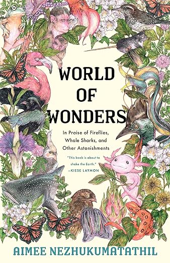 Flower covers including World of Wonders by Nezhukumatathil.