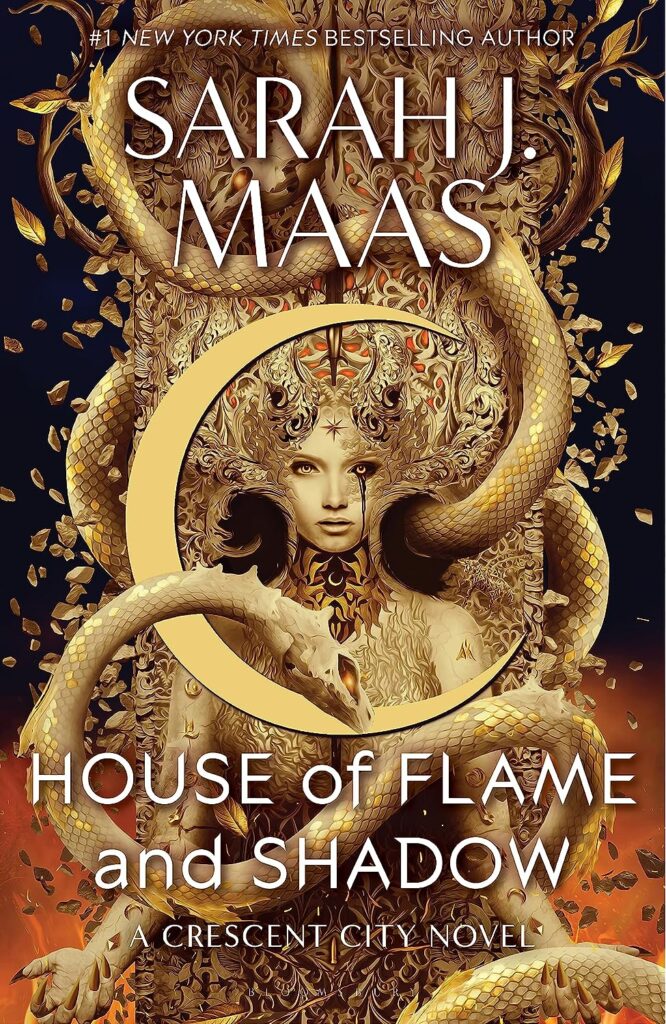 Book cover art for House of Flame and Shadow by Sarah J. Maas.