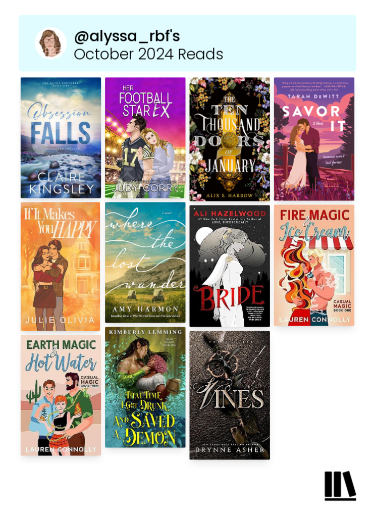 Alyssa's October Stats - Books read